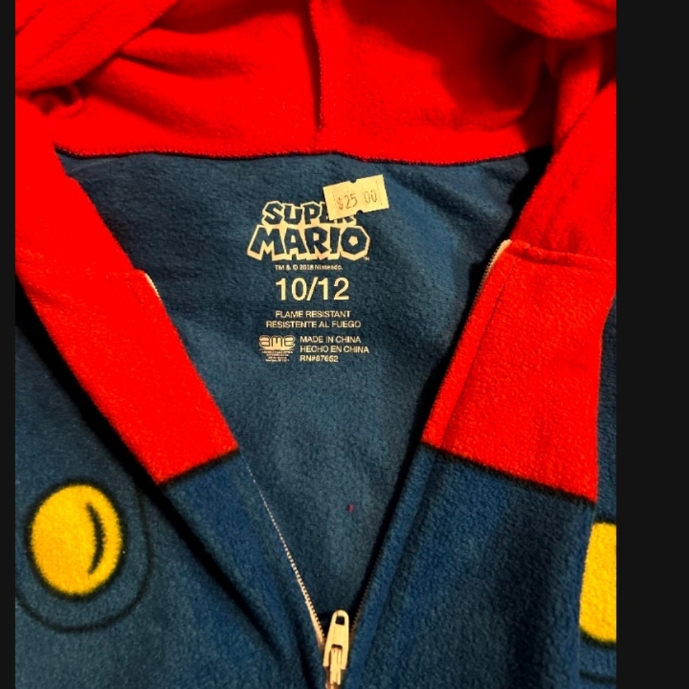 Kids Red and Blue Mario Costume